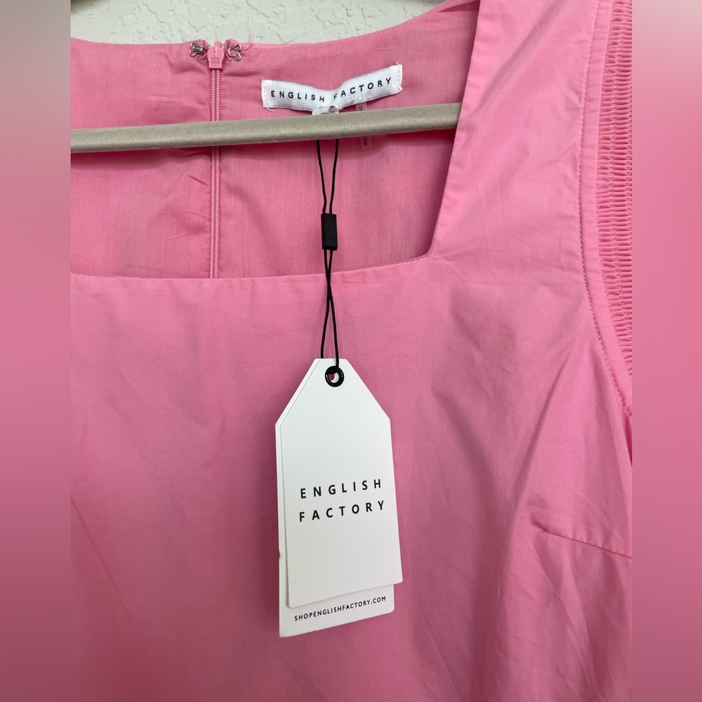 NEW! English Factory Pink Ruffled Mini Dress - Picture 3 of 11